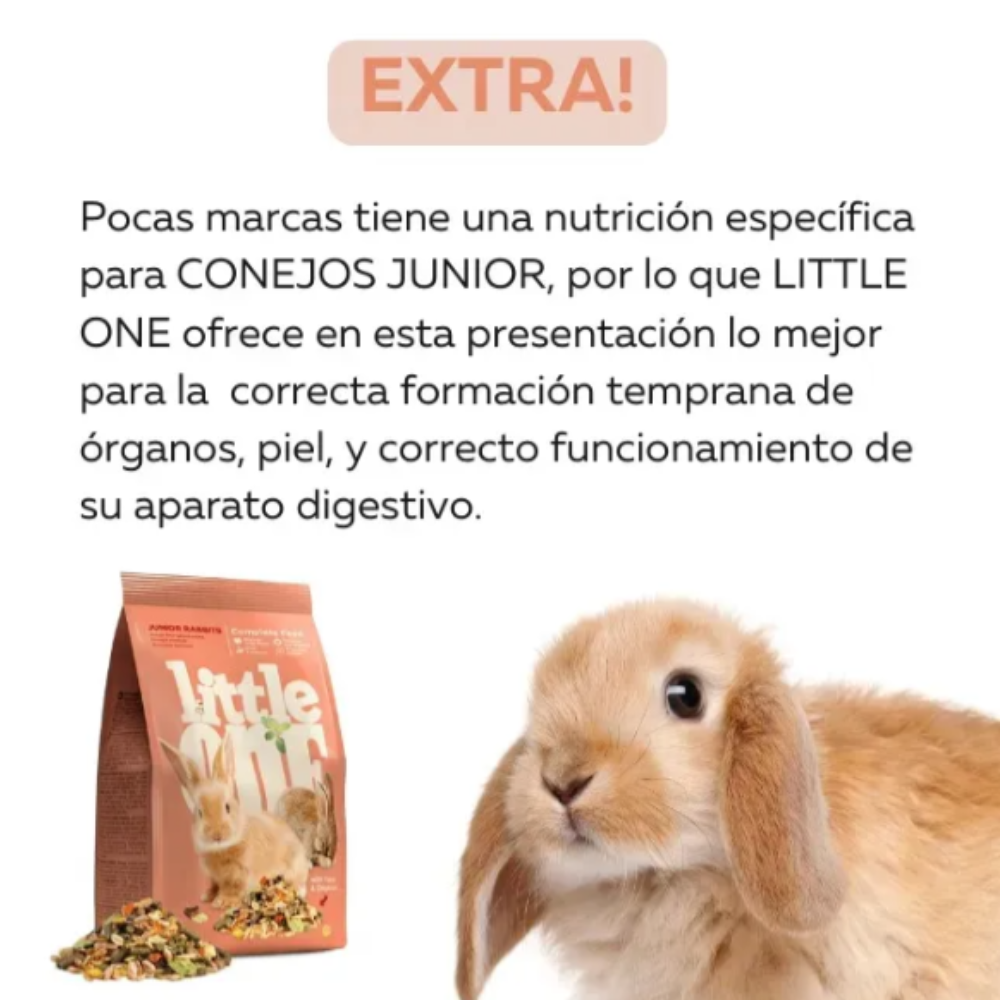 Little One Alimento Balanceado Para Conejos Junior 900 Gr