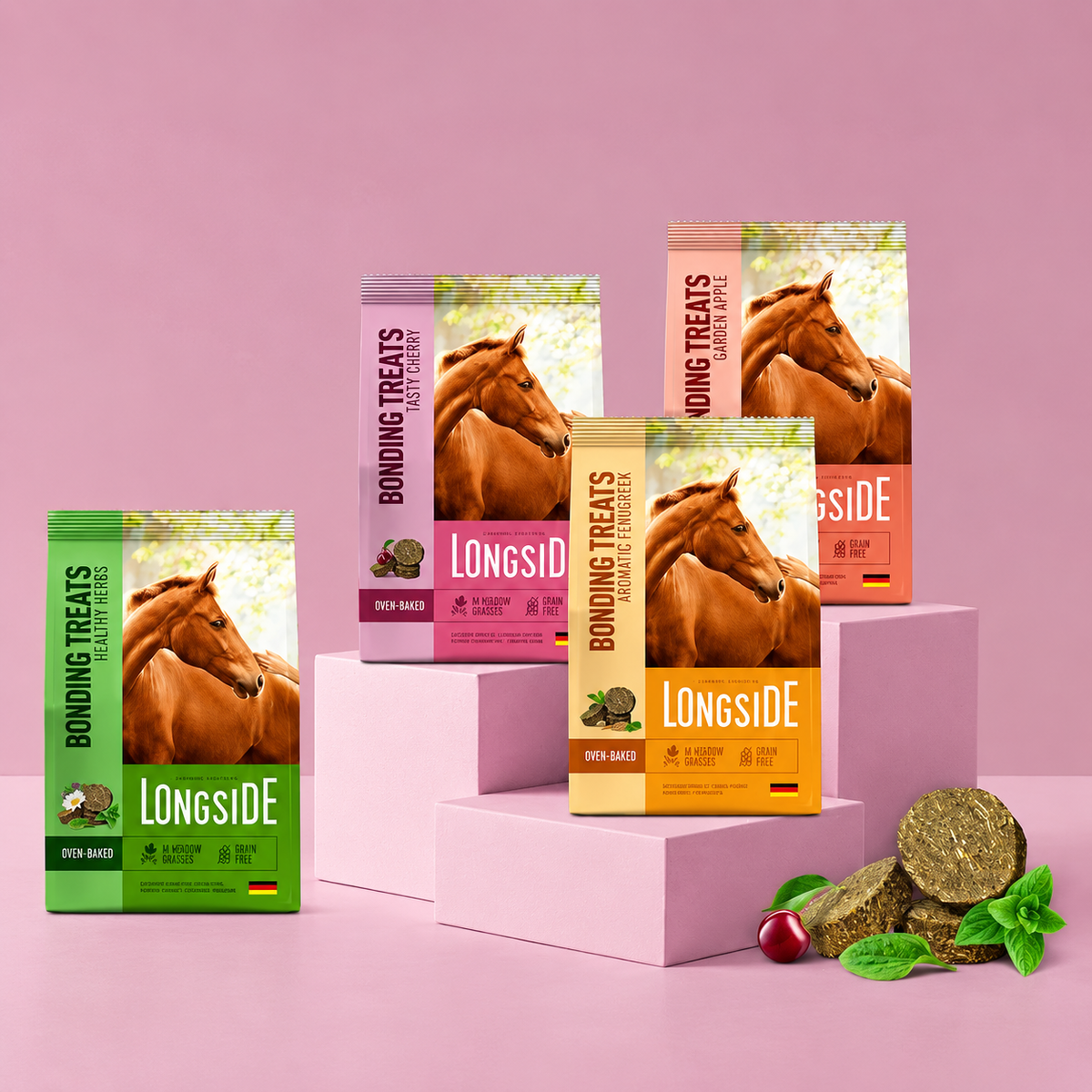 Longside - Mealberry Premio para caballos sabor Manzana 500 gr