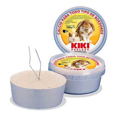KIKI Roblock Calcio Con Gancho Para Roedores. 200gr