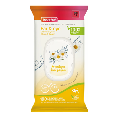 Beaphar Toallitas Húmedas Para Perros Gatos Ojos Y Oídos 30u