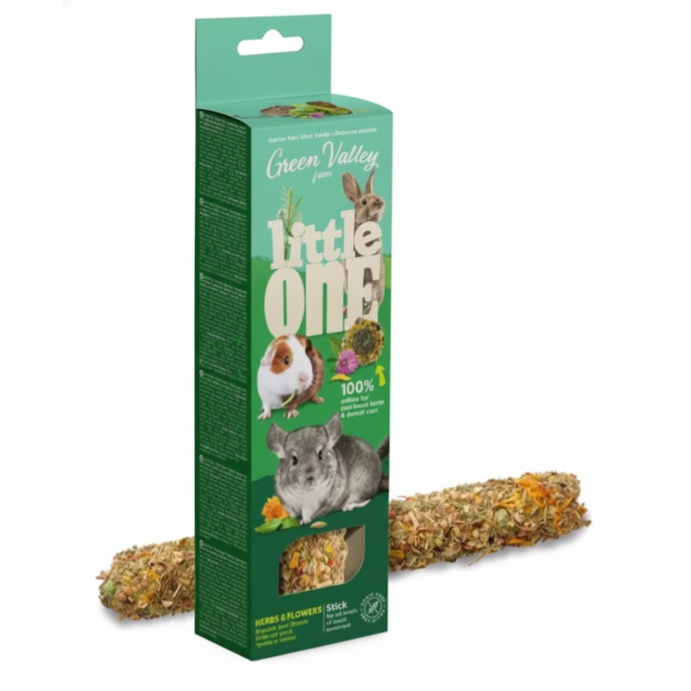 Little One Barrita De Hierbas Y Flores 160gr Para Roedores