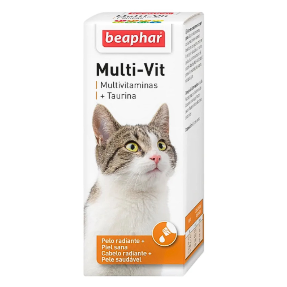 Beaphar Multivit+taurina Para Gatos50ml Para La Muda De Pelo