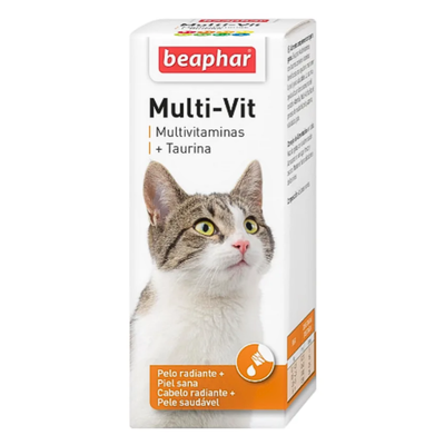 Beaphar Multivit+taurina Para Gatos50ml Para La Muda De Pelo