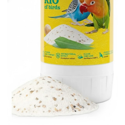 Arena Antiparásito Y Anti Olor Rio 2kg Para Aves De Ornato.