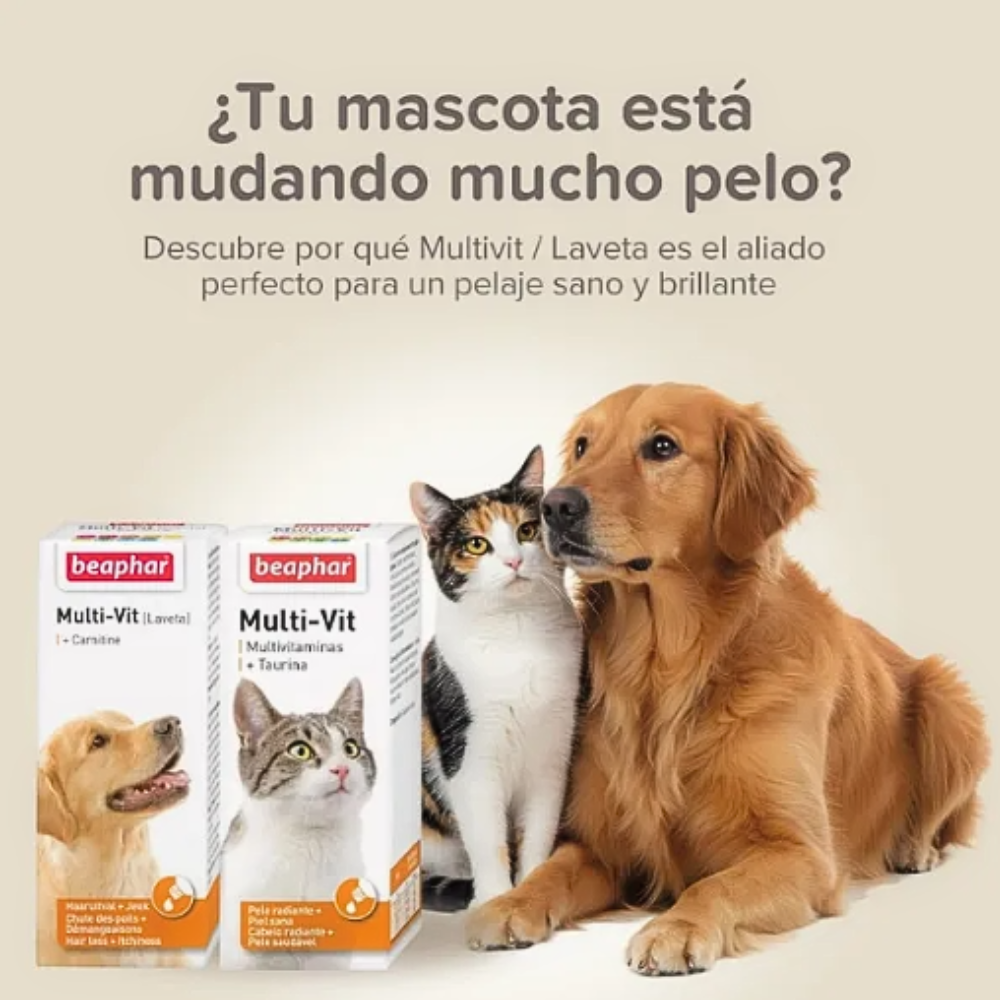 Beaphar Multivit+taurina Para Gatos50ml Para La Muda De Pelo