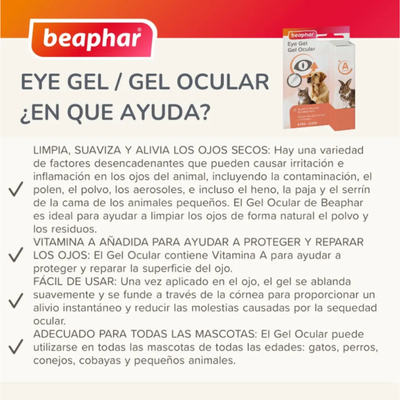 Beaphar Lubricante Gel Ocular 5ml Perro, Gato Y Roedores.