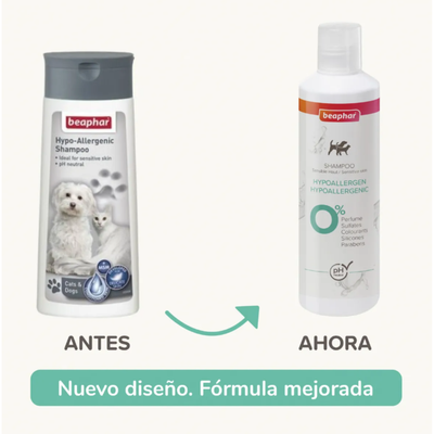 Shampoo Sensitive Skin 250ml Beaphar Hipoallergenico Sin Fragancia