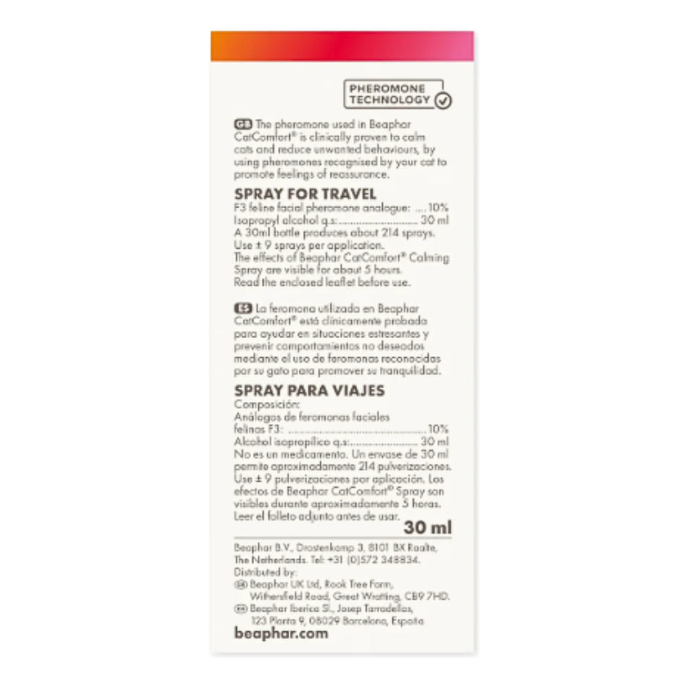 Catcomfort Spray Anti Estrés Calmante Para Gato 30ml