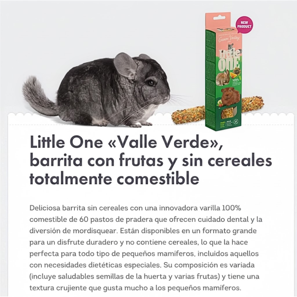 Little One Barrita De Frutas 180gr Para Roedores