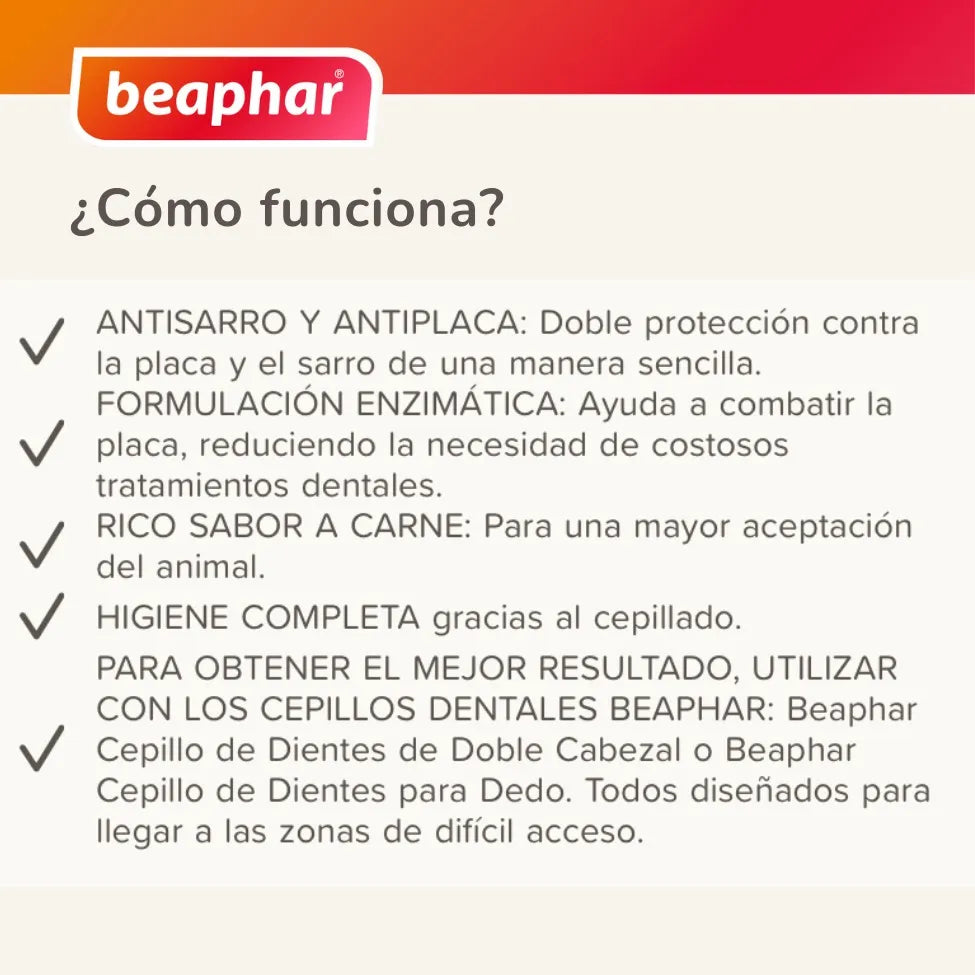 Pasta Dental Beaphar Sabor A Carne Para Perro Y Gato - 100g - Carne