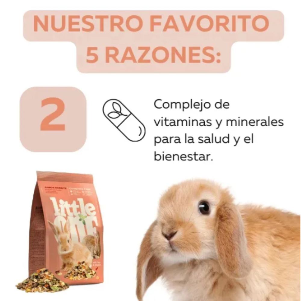 Little One Alimento Balanceado Para Conejos Junior 900 Gr