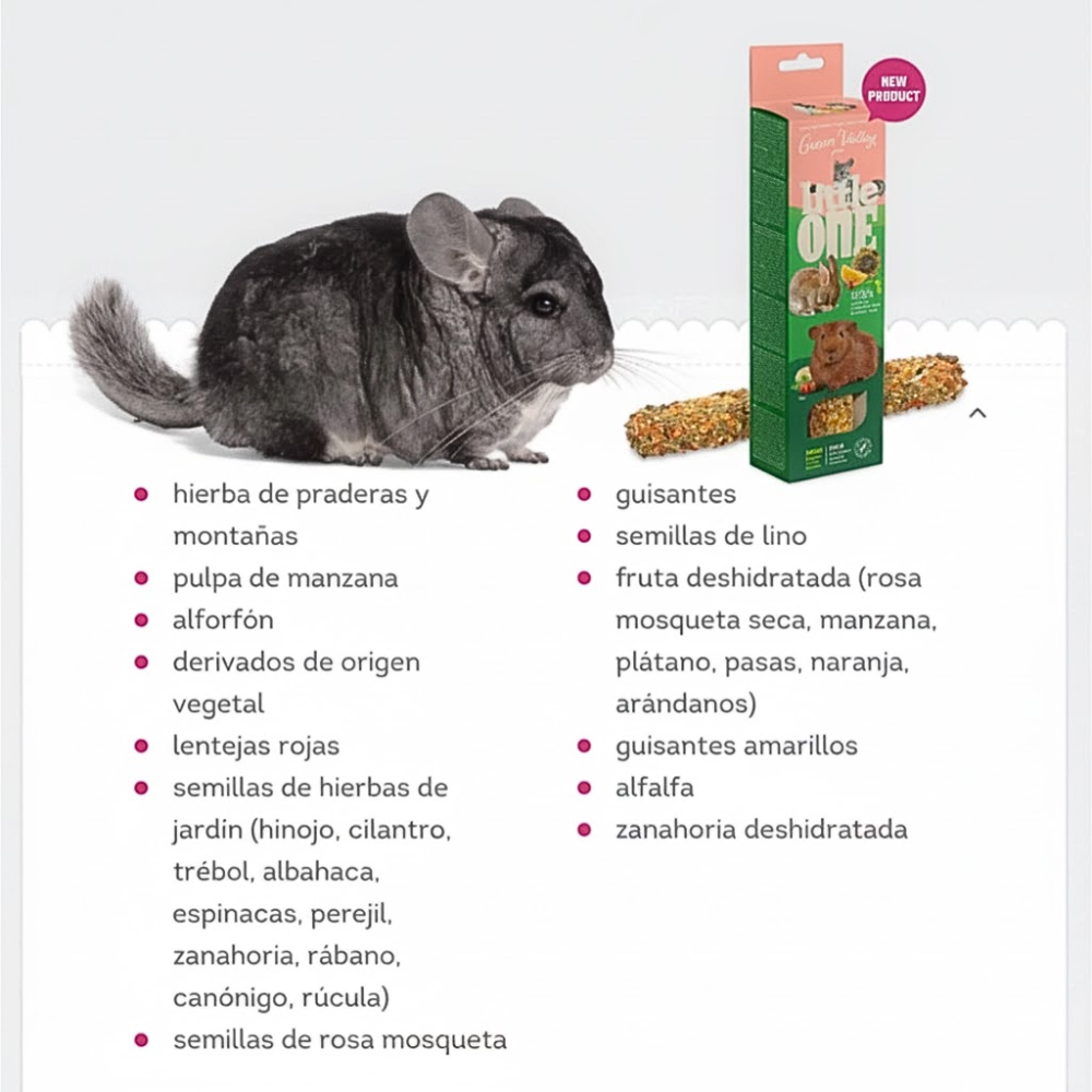 Little One Barrita De Frutas 180gr Para Roedores