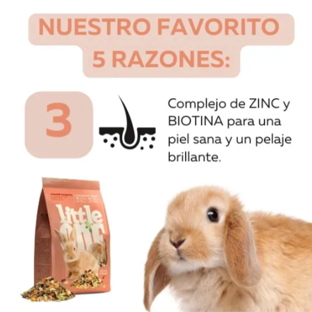 Little One Alimento Balanceado Para Conejos Junior 900 Gr