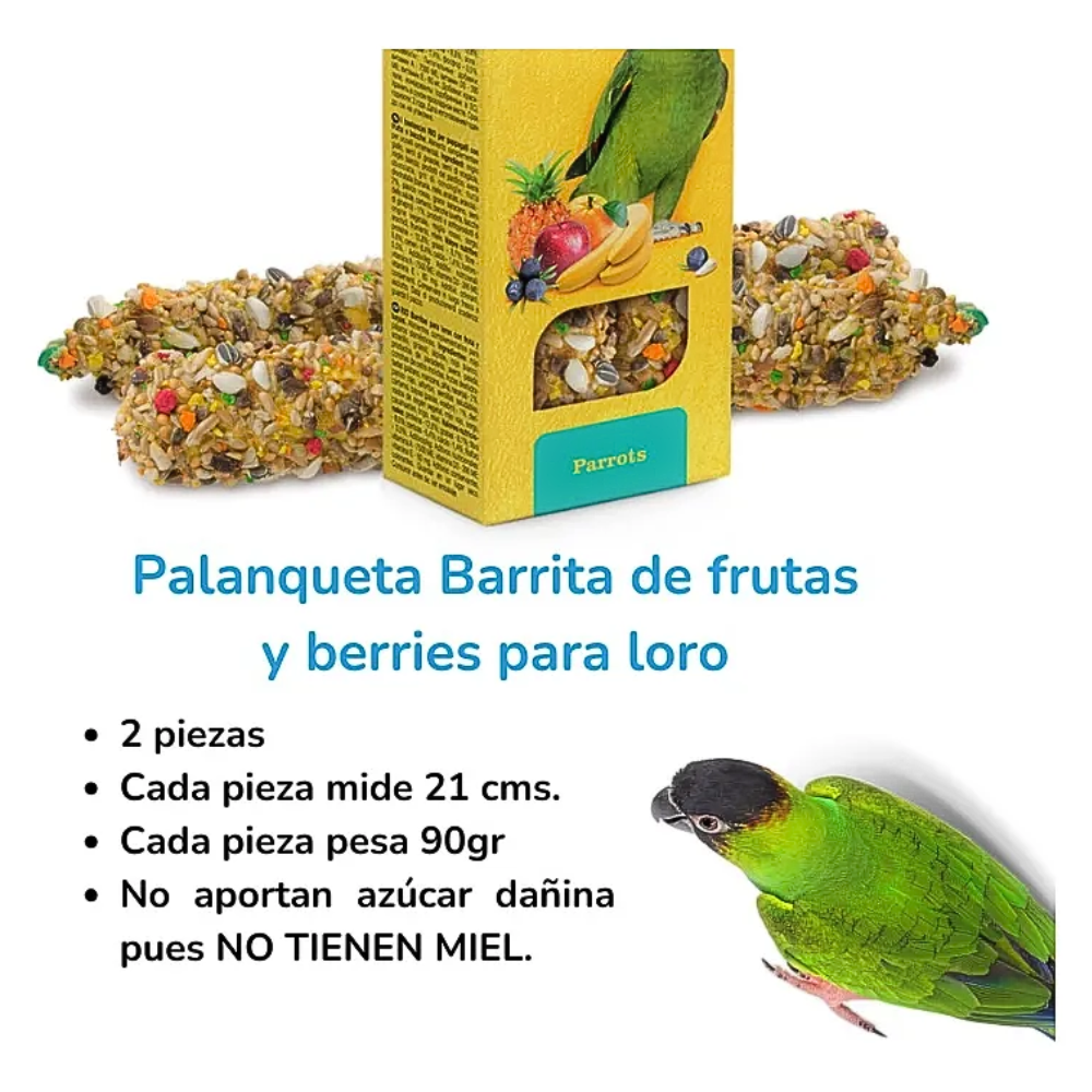 Palanqueta Barrita De Frutas Para Loro Marca Rio 2pzs X90gr