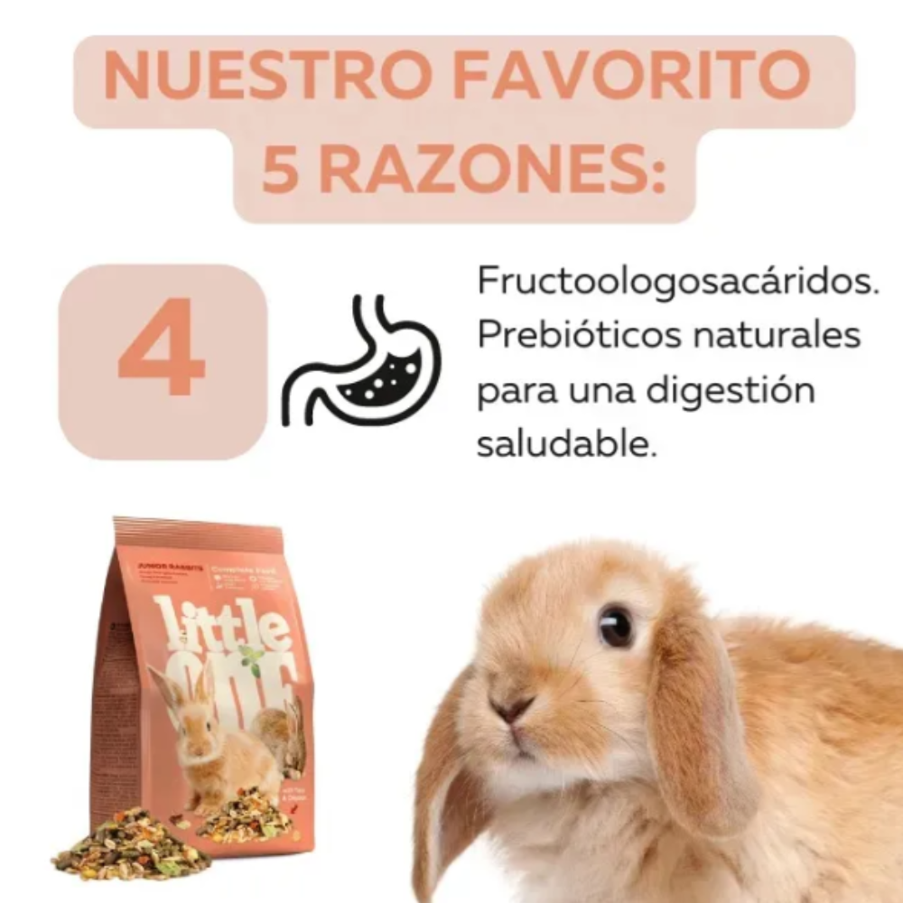 Little One Alimento Balanceado Para Conejos Junior 900 Gr