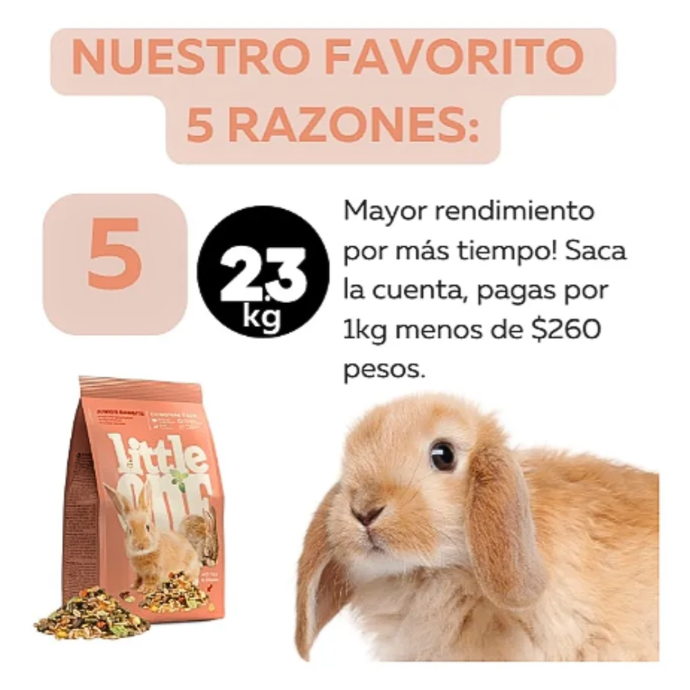 Little One Alimento Balanceado Para Conejos Junior 2.3kg