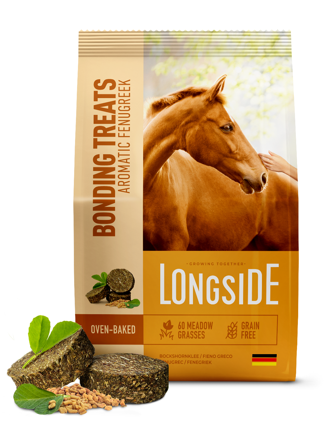 Longside - Mealberry Premio para caballos sabor Fenogreco Aromatico 500 gr